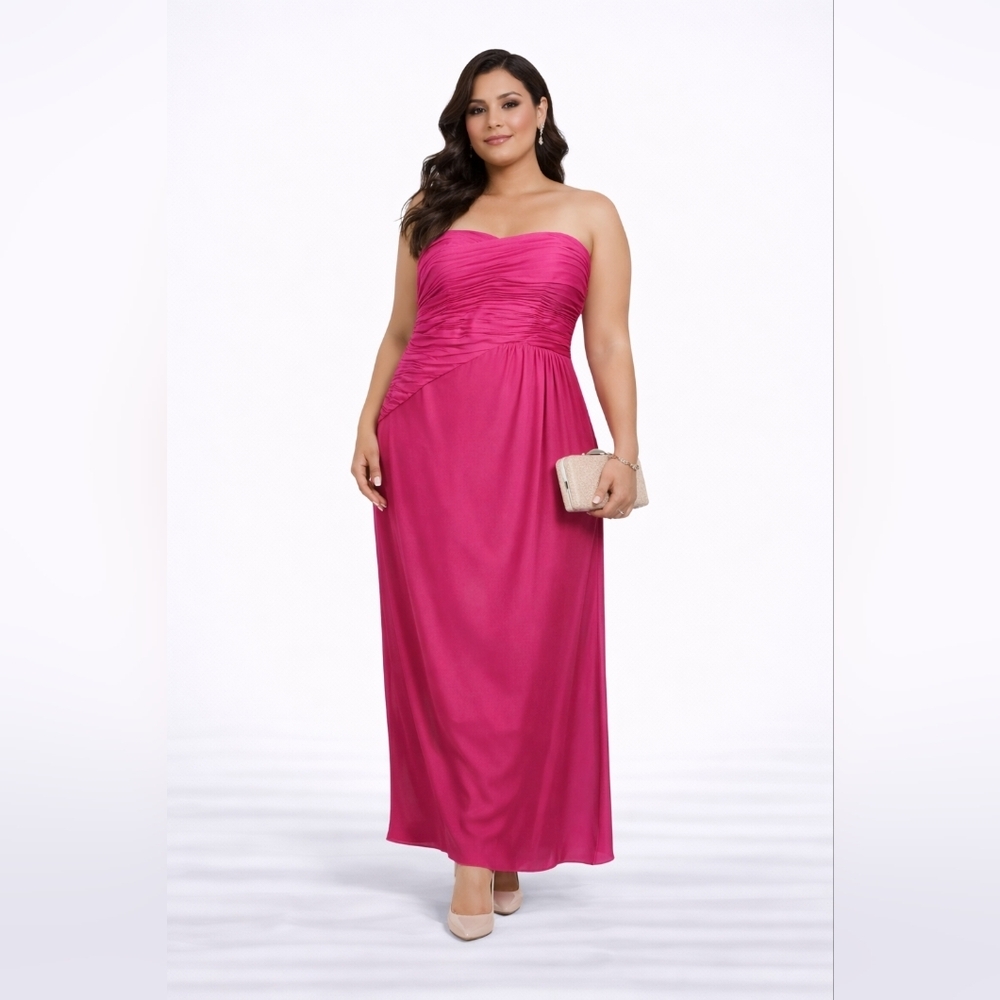 Oleg Cassini Strapless Evening / Bridesmaid Gown Size 12 NWT